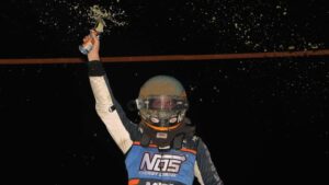 Justin Grant captured his eighth career Ocala Speedway USAC AMSOIL National Sprint Car victory on Wednesday night during Winter Dirt Games XVI round three. (Michael Fry Photo)