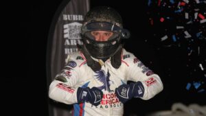 Brady Bacon captured his 59th career USAC AMSOIL National Sprint Car feature win on Thursday night at Florida's Ocala Speedway. (Michael Fry Photo)